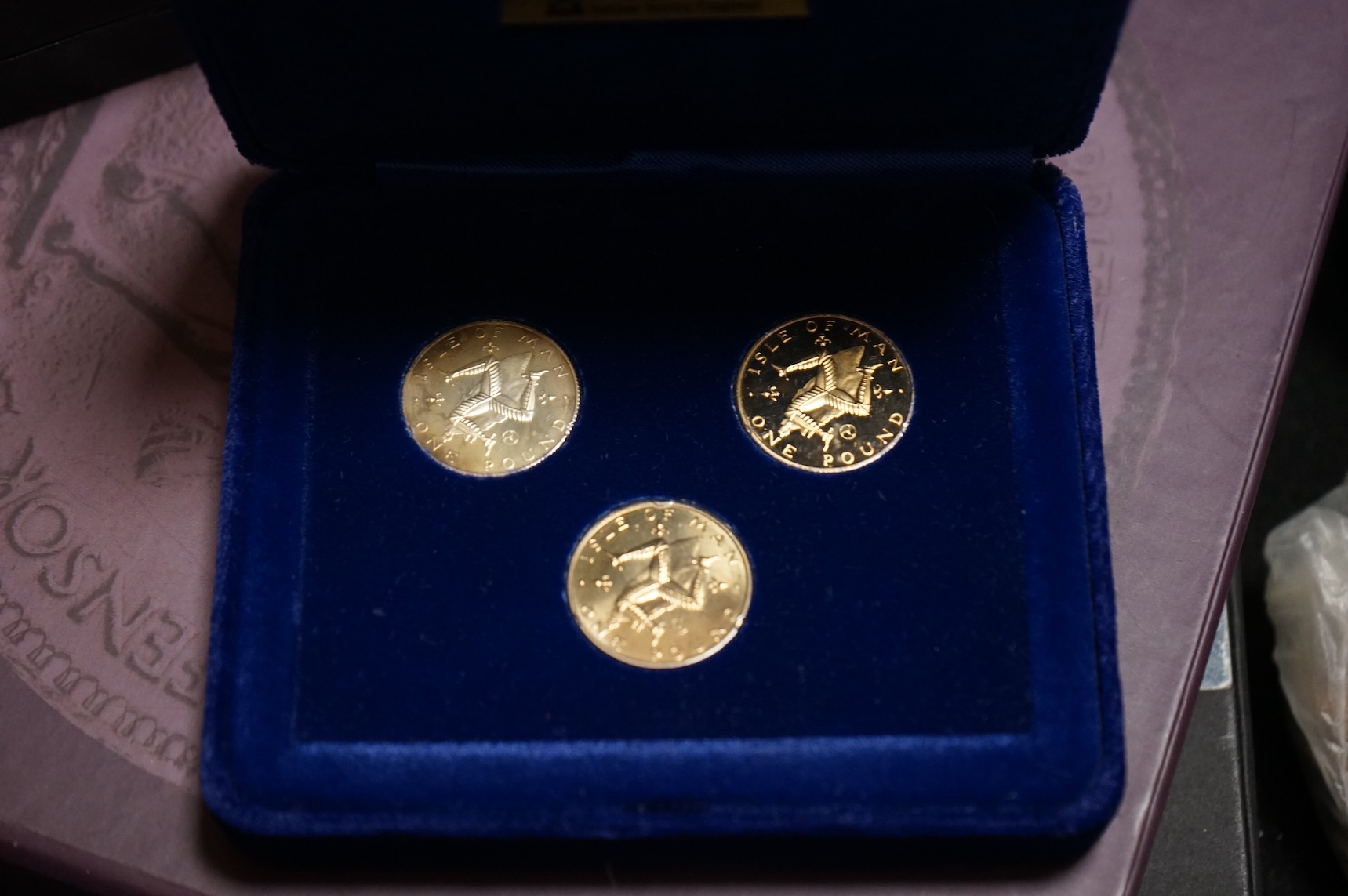 A collection of coins, etc.